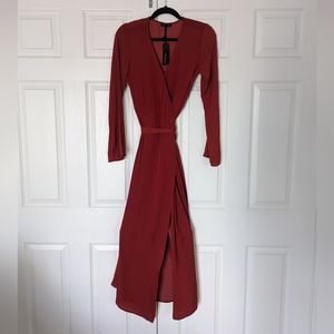 NWT, Cotton On Wrap Dress, Red, Size XS